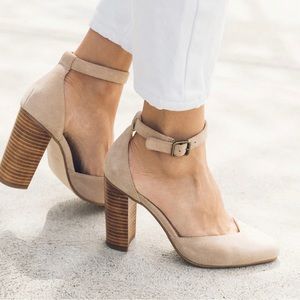 SOLUDOS Suede Collette Heel 7.5 sand